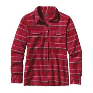Patagonia Women's Long-Sleeved Fjord Flannel Shirt Blythe: Radiant Magenta Red 0